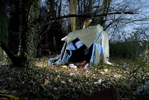 1st prize Contemporary Issues Stories © Jean Revillard, Switzerland, Rezo.ch. Makeshift huts of immigrants, Calais, France.