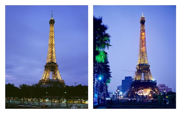 From the series "The eiffel tower(s)" Paris, France / Shenzhen, China © Han Sungpil