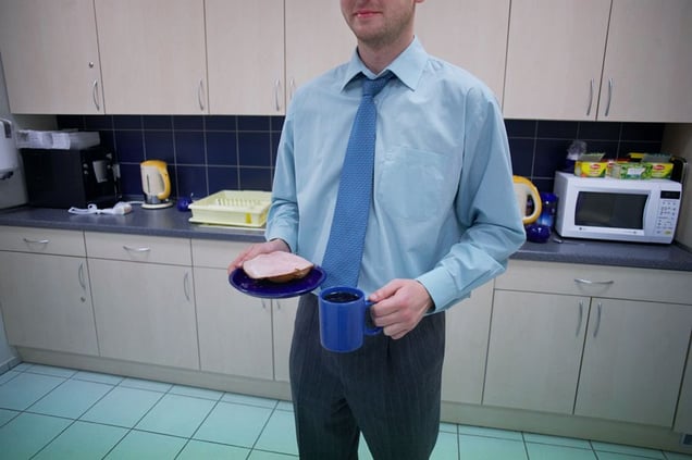 3rd prize Daily Life Singles. © Tomasz Wiech, Poland, Gazeta Wyborcza Krakow. Corporate breakfast, Poland