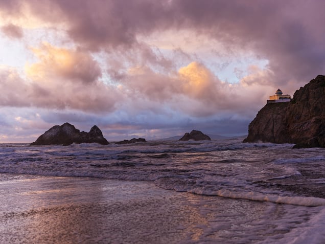 Sunrise After a Storm at the Giant Camera