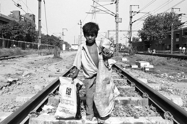 Ragpicker, New Delhi Railway Station.