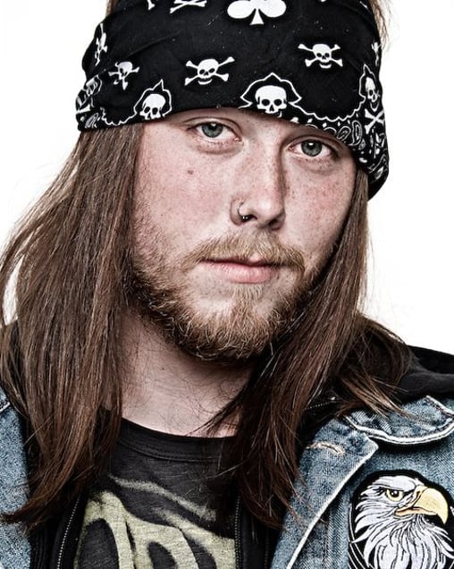 David N., snowboarder, biker. From the Series "Everyone My Brother Knows in Girdwood, Alaska" © Laura Domela