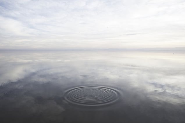The Salton Sea in the evening.
