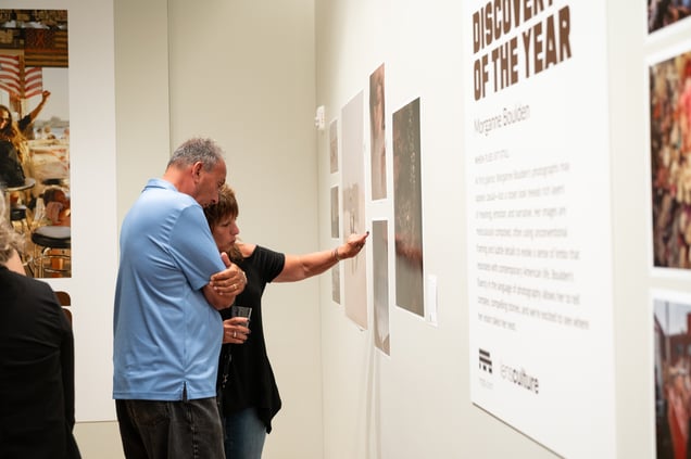 Opening reception at Leica Gallery, NYC, for LensCulture New Vision Awards exhibition. © Kellyann Petry