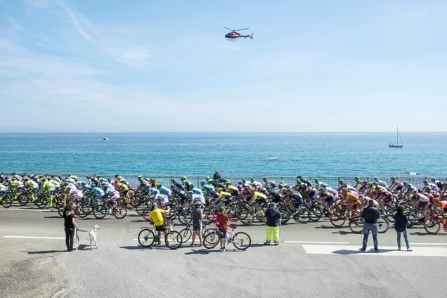 Stage: Liguria. Celle Ligure. Along the coast of the western Riviera, this stage has a mainly level route facing the Ligurian sea.