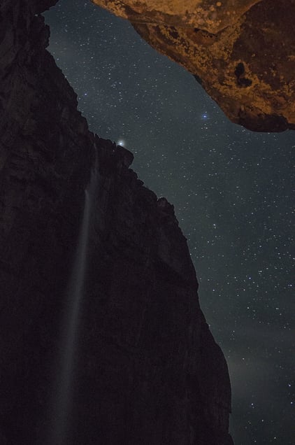 La Cueva, Angel falls rappels, National Park Canaima Venezuela