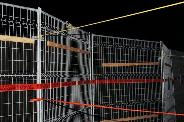 Barrier preventing access to the exclusion zone. © Benoit Aquin, part of the Prix Pictet retrospective