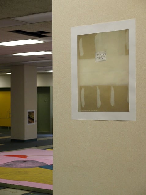 Installation view, one of '12Dislocations,' in Bookless,' Madison (WI) Public Library, 2012