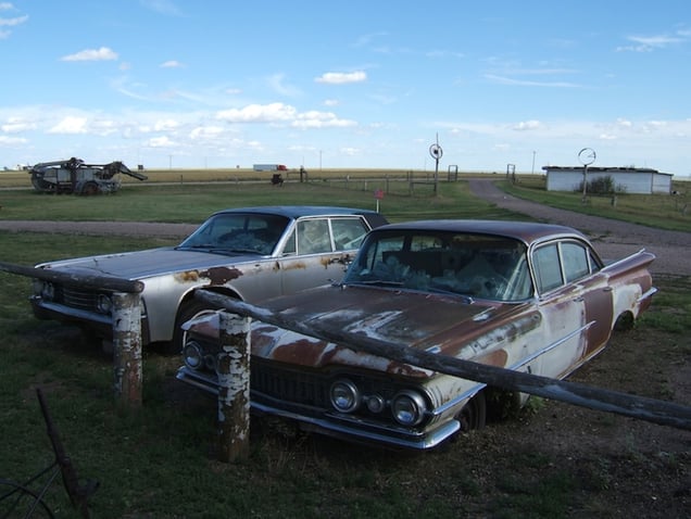 2 bottle cars outside the museum, 2010.