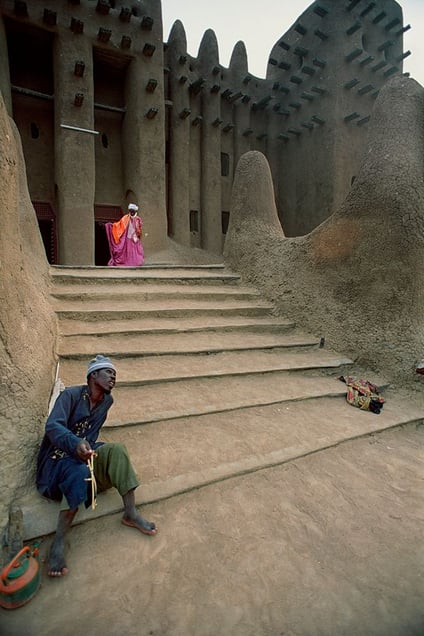 Djenné, Mali: Imam coming out of a great Djenné mosque. © Matjaz Krivic