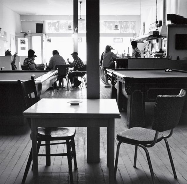 Bar and Poolroom. Calhan, Colorado. 1970. © Robert Adams. Image courtesy of Fraenkel Gallery.