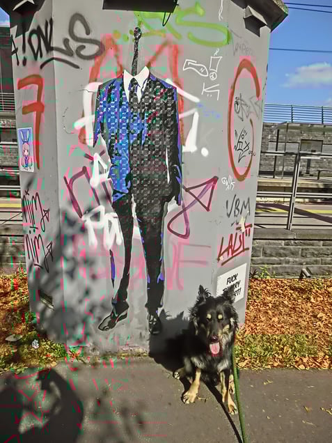 "HOWL HAPPILY!" or "BELLO YELLO"