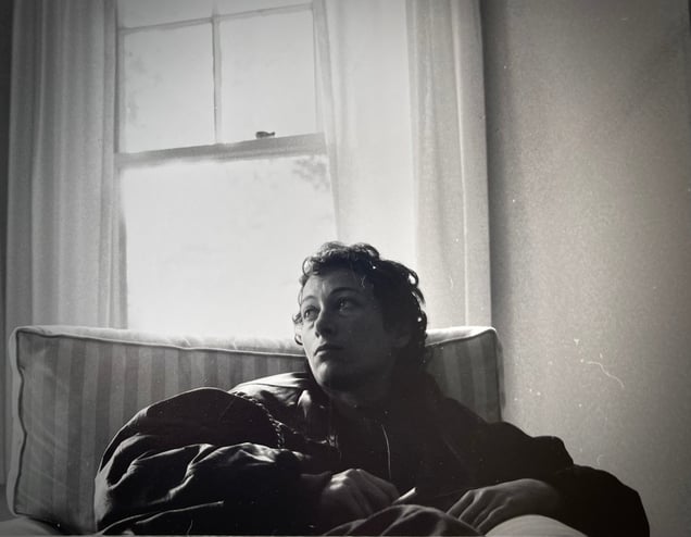 Carol, backlit. Cambridge, MA apartment. 2021