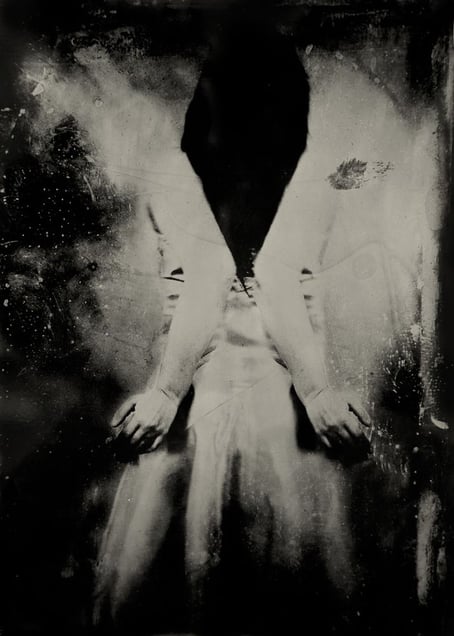 Seeking to Reach an Ancient Goal. 10"x14" Tintype. From the series "Soma" © Michelle Rogers Pritzl