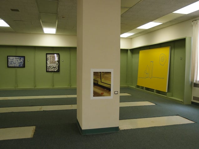 Installation view, one of '12Dislocations,' in Bookless,' Madison (WI) Public Library, 2012