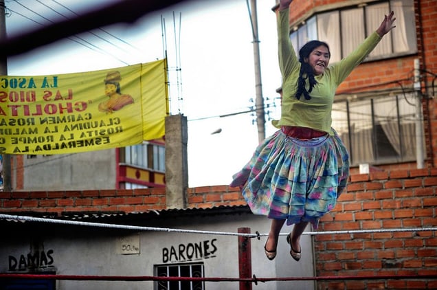 2nd Prize Arts and Entertainment Stories © Daniele Tamagni, Italy. The Flying Cholitas, Bolivia: Lucha libre (Bolivian wrestling) is one of the most popular sports in the country.