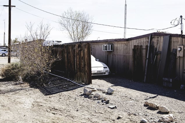 Hidden car at  Bombay Beach.
