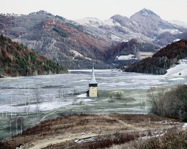 The Flooded Village of Geamana (Geamana, Central Romania), 2011. Showing at The Photographer Gallery's. Courtesy of PhotoLondon.