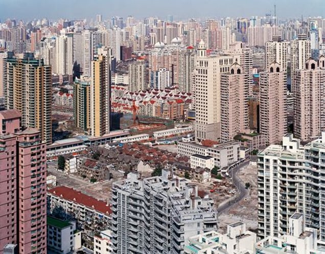 Urban Renewal #5, City Overview From Top of Military Hospital, Shanghai, 2004 © Edward Burtynsky