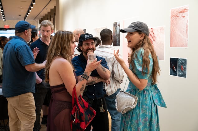 Opening reception at Leica Gallery, NYC, for LensCulture New Vision Awards exhibition. © Kellyann Petry