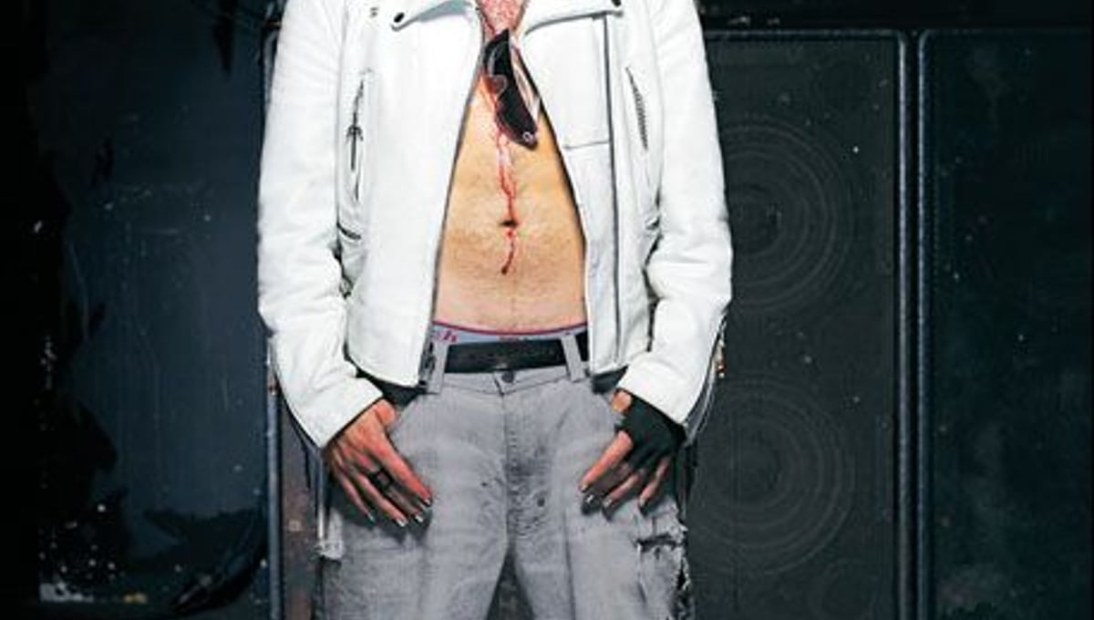 Cole Manson (Johnny Uta). 2nd, Air Guitar Finals. Sneeky Dees Club, Toronto © Sandy Nicholson
