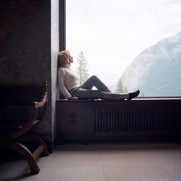 Nadine as Marilyn Monroe, Banff, Alberta, Canada, 2014.