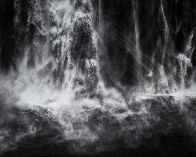 Shoshone Falls. Hough Transform; Haar, 2017. Silver Gelatin Print, 48 x 60 inches. © Trevor Paglen. Courtesy of the artist and Metro Pictures, New York.