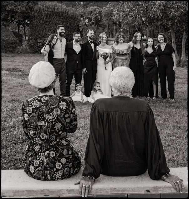 Israel, Jerusalem, black and white photo, street, wedding