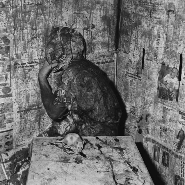 Retreat, 2005, from the series Boarding House © Roger Ballen