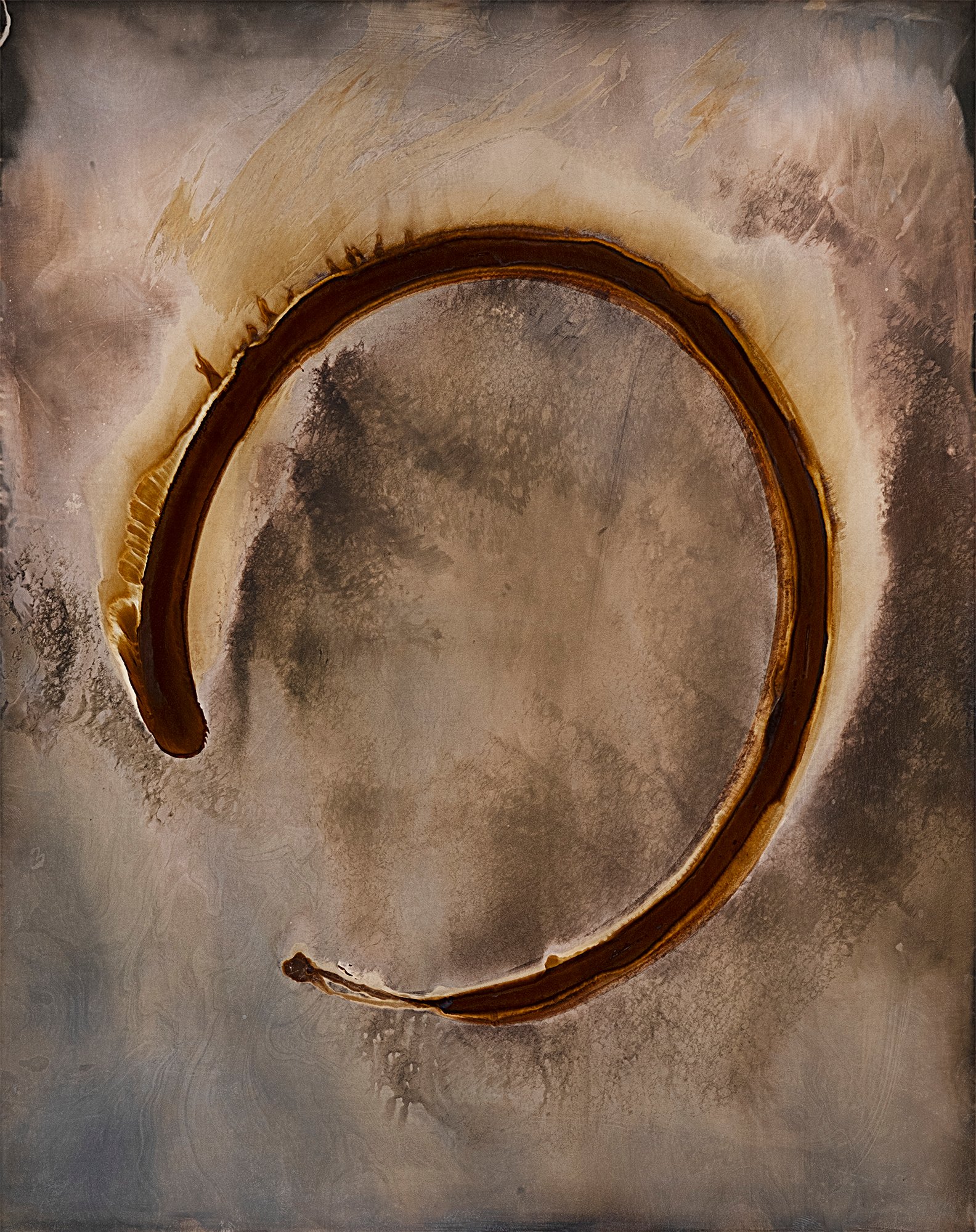Enso, 2023, Chromo Halide Lift Silver Gelatin Print, 1/1 unique original print, from the series "Manifestation of Light and Energy" © Frank Lopez