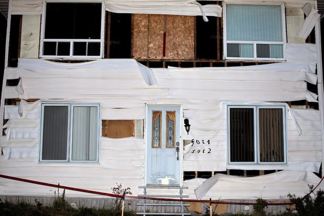 House Near The Exclusion Zone That Melted as a Result of The Intense Heat of The Fire From The Explosion © Benoit Aquin, part of the Prix Pictet retrospective