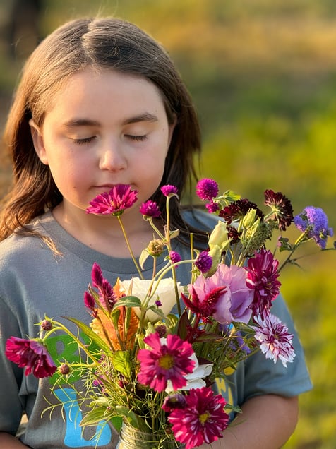 Charlie with Flowers