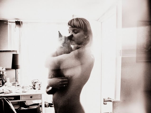 Girl and Cat Sunrise