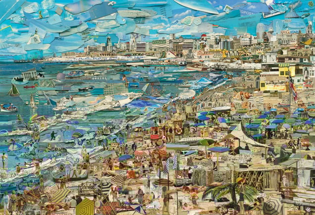 Beach, from the series "Postcards from Nowhere" © Vik Muniz, courtesy of Xippas Galleries