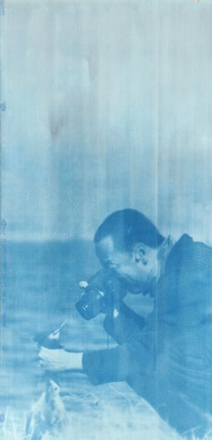 Canon Rebel, 2014. From the series "Cyanotypes." Showing at Roman Road. Courtesy of PhotoLondon.
