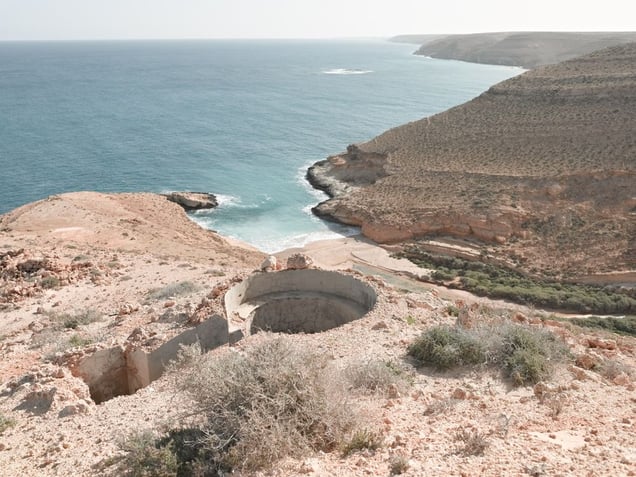 Bunker Z101 overlooking Mersa Zitoune, Wadi Zitoune Battlefield, Tobruk perimeter, Libya | From the book "Topography is Fate: North African Battlefields of World War II" | © Matthew Arnold Photography