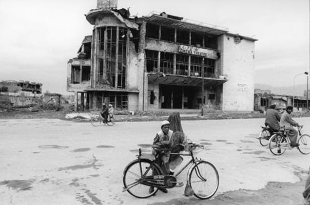 Afghanistan. Kabul. The Baricot theater. 1997. From the book "War Photographer: Between Shadow and Light" © Christine Spengler