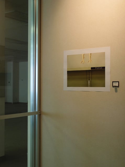 Installation view, one of '12Dislocations,' in Bookless,' Madison (WI) Public Library, 2012