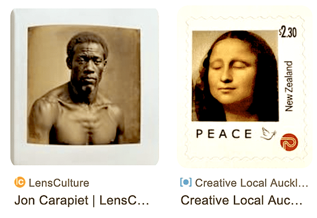 contrasting AI image and still from AI reanimation