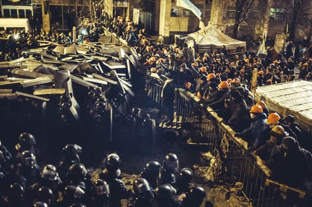 The first real attempt to clean Maidan was the night of December 10 to December 11, 2014.