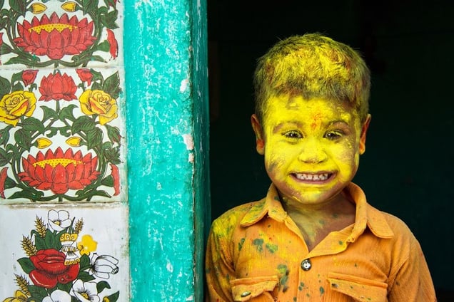 Holi is one of the major festival of India and is the most vibrant of all. The joys of Holi knows no bound. The festival is celebrated across the four corners of India or rather across the globe © © Anurag Kumar, India. Shortlist, Smile category, Open Competition. 2014 Sony World Photography Awards