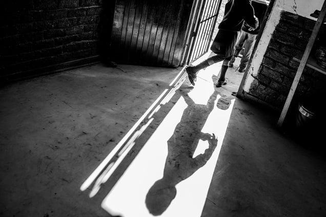 Emptying the classroom in order to clean it before the holidays.