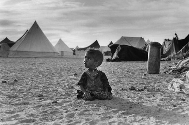 The Western Sahara. Camp at Tindouf. 1976. From the book "War Photographer: Between Shadow and Light" © Christine Spengler