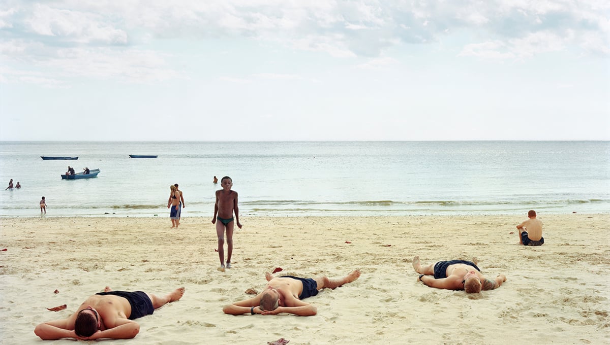 Seabees from Naval Mobile Construction Battalion on Liberty, Moroni Beach, Comoros, 2009