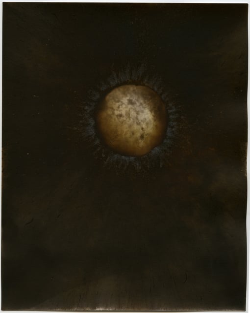 Untitled Work of Fire .02-4-14 10x8 Unique gunpowder generated gelatin silver print.