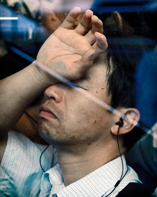 From the book and series, "Tokyo Compression" © Michael Wolf