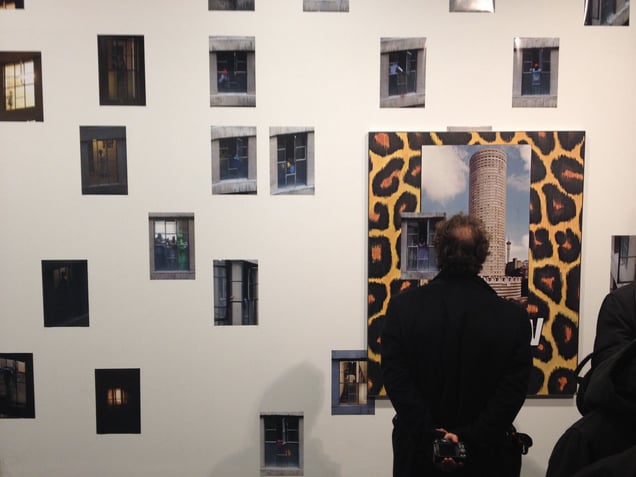 Photograph taken from the opening of the exhibition "Ponte City" © Mikhael Subotzky, Patrick Waterhouse