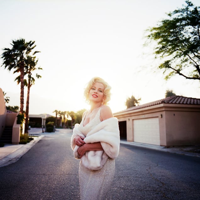 Gailyn as Marilyn Monroe, Palm Springs, CA, 2013.