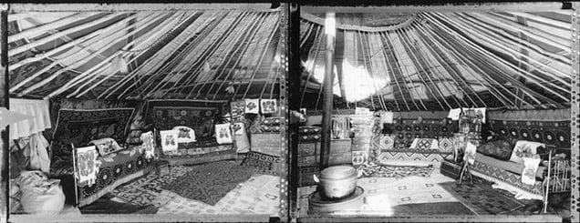 Kazakh Ger Interior (Nomadic Mongolia #43), 2004. © Elaine Ling