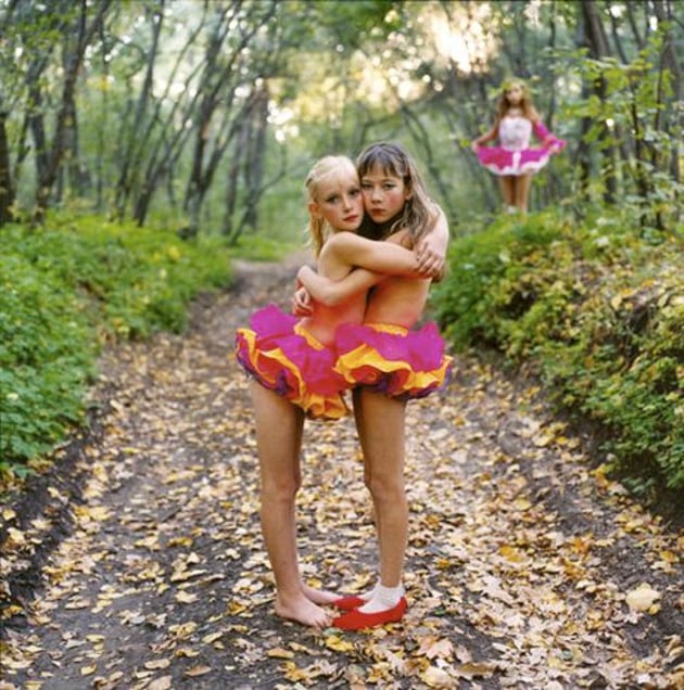 Xenia, Janna and Alona in the Woods, Russia, 2003, from Strangely Familiar by Michal Chelbin, Aperture 2008 © Michal Chelbin